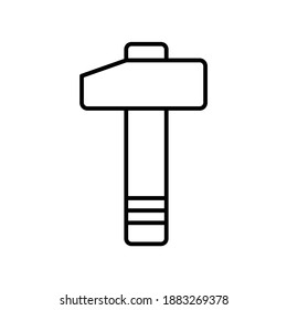 Carpenter Hammer construction tools line icon