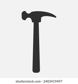 Carpenter hammer icon. House repair tool. Vector