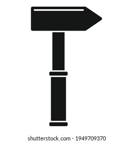 Icono de martillo de carpintero. Ilustración simple del icono del vector del martillo carpintero para el diseño web aislado en fondo blanco