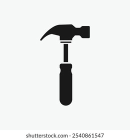 Carpenter hammer maintenance icon vector symbol isolated