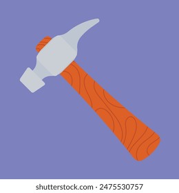 Carpenter hammer tool vector icon. Construction Claw Hammer tool vector illustration