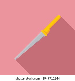 Carpenter hand saw icon. Flat illustration of Carpenter hand saw vector icon for web design