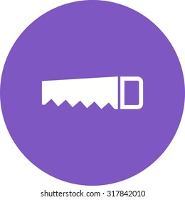 Carpenter, handsaw, saw icon vector image.Can also be used for gardening. Suitable for mobile apps, web apps and print media.