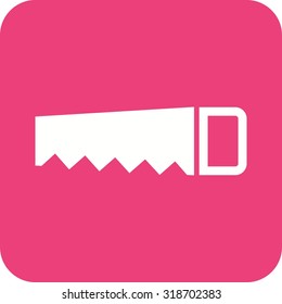 Carpenter, handsaw, saw icon vector image.Can also be used for gardening. Suitable for mobile apps, web apps and print media.