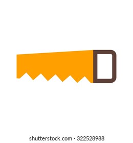 Carpenter, handsaw, saw icon vector image.Can also be used for gardening. Suitable for mobile apps, web apps and print media.