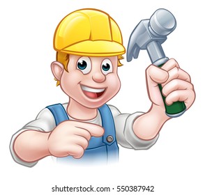 Similar Images, Stock Photos & Vectors of A carpenter handyman in hard ...