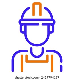 Ilustración del icono del carpintero para la web, aplicación, infografía, etc