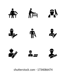 carpenter icon or logo isolated sign symbol vector illustration - Collection of high quality black style vector icons
