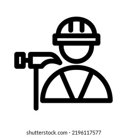 carpenter icon or logo isolated sign symbol vector illustration - high quality black style vector icons
