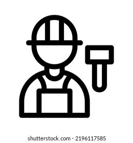carpenter icon or logo isolated sign symbol vector illustration - high quality black style vector icons
