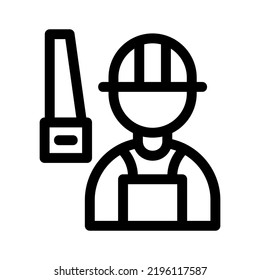 carpenter icon or logo isolated sign symbol vector illustration - high quality black style vector icons
