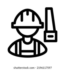Zimmermädchen-Symbol oder -Logo einzeln auf Zeichen, Vektorgrafik - hochwertige Vektorsymbole in schwarzem Stil
