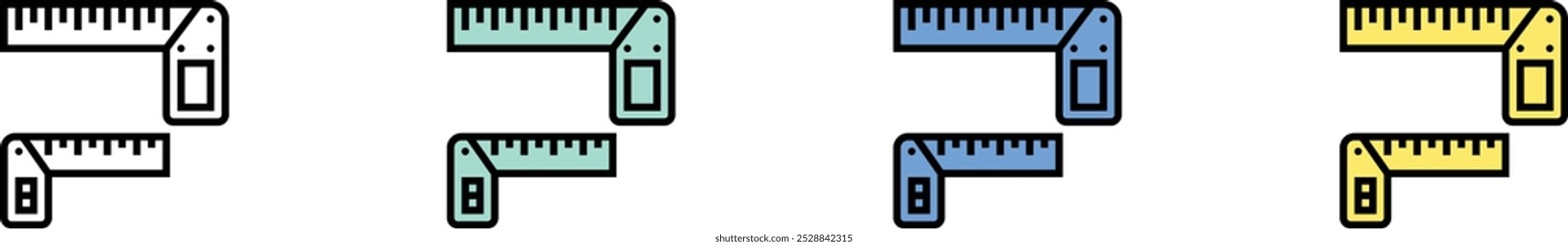 carpenter icon. Outline, Green, Blue and Yellow Style Design Isolated On White Background