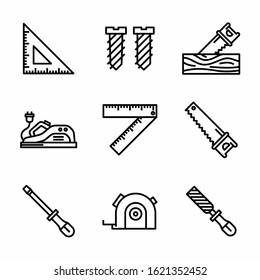 carpenter icon pack on white background