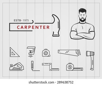 Carpenter icon set 