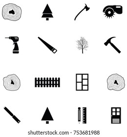 carpenter icon set