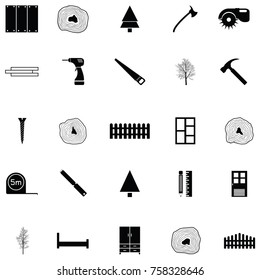 carpenter icon set