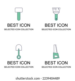 Colección de conjunto de iconos del carpintero para digital e imprimible