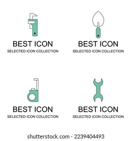 Carpenter icon set collection for digital and printable