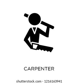 carpenter icon. carpenter symbol design from Professions collection. Simple element vector illustration on white background.