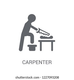 carpenter icon. Trendy carpenter logo concept on white background from Professions collection. Suitable for use on web apps, mobile apps and print media.