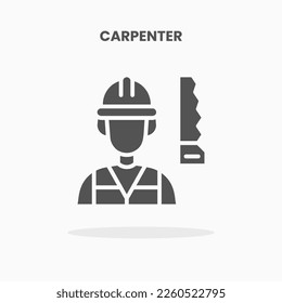 Carpenter-Symbol Vektorgrafik-Glyph-Stil. Optimal für Web, App, digitales Produkt, Präsentation, Benutzeroberfläche und viele mehr.
