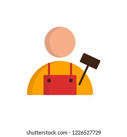 carpenter icon vector. job flat icon