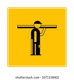 carpenter icon in yellow background