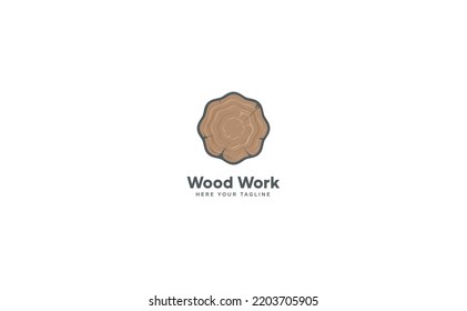 Carpenter industry logo design. Wood makers carpentry sign. Creative woodworkers vector illustration