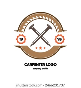 carpenter logo design for graphic designer or workshop identity