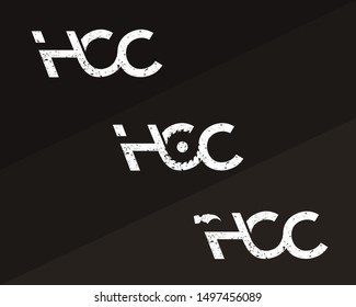 Carpenter logo, Hammer logo and letter HCC logo design - Vector