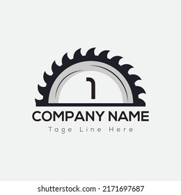 Carpenter Logo On Letter 1 Template. Carpenter On 1 Letter, Initial Carpenter Sign Concept, Real Estate logo design