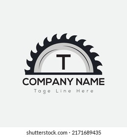 Carpenter Logo On Letter T Template. Carpenter On T Letter, Initial Carpenter Sign Concept, Real Estate logo design