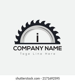 Carpenter Logo On Letter I Template. Carpenter On I Letter, Initial Carpenter Sign Concept, Real Estate logo design