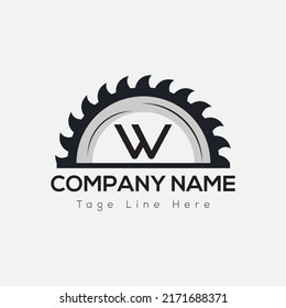 Carpenter Logo On Letter W Template. Carpenter On W Letter, Initial Carpenter Sign Concept, Real Estate logo design