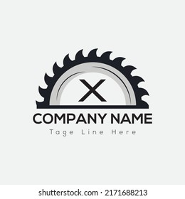 Carpenter Logo On Letter X Template. Carpenter On X Letter, Initial Carpenter Sign Concept, Real Estate logo design