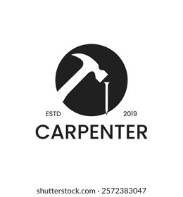 Carpenter Logo Template Vector Illustration Stock Vector.