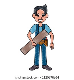 Carpenter Worker Avatar Cartoon Stock Vector (Royalty Free) 764735647