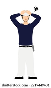 Hombre carpintero pose, Preocúpate con tu cabeza
