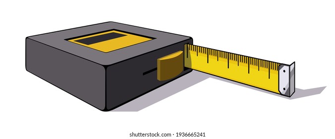 Carpenter Measuring Tape Vector Illustration Stock Vector (Royalty Free ...