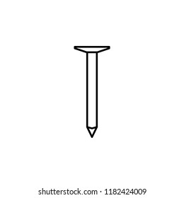 carpenter nail concept line icon. Simple element illustration. carpenter nail concept outline symbol design from construction tool set. Can be used for web and mobile UI/UX