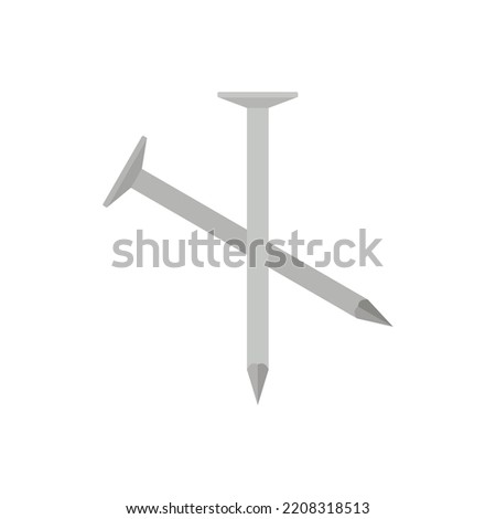 Carpenter nails icon. Flat illustration of Carpenter nails vector icon isolated on white background