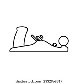 Carpenter plane icon. Plane, carpentry tool. Vector illustration.