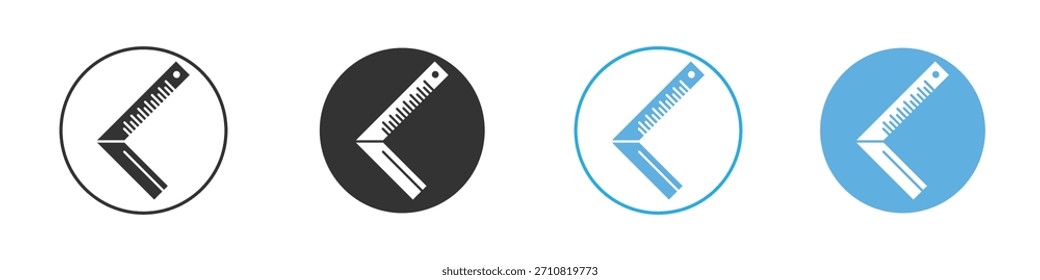 Carpenter ruler icon. Graphic icon design template