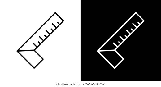 Carpenter ruler icon icons and symbol set. trendy illustration