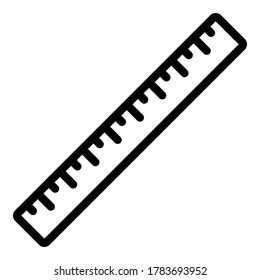 Carpenter ruler icon. Outline carpenter ruler vector icon for web design isolated on white background