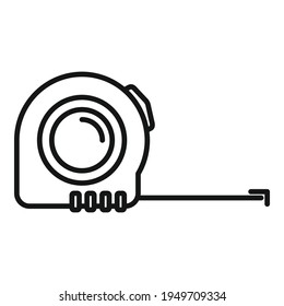 Carpenter ruler icon. Outline Carpenter ruler vector icon for web design isolated on white background