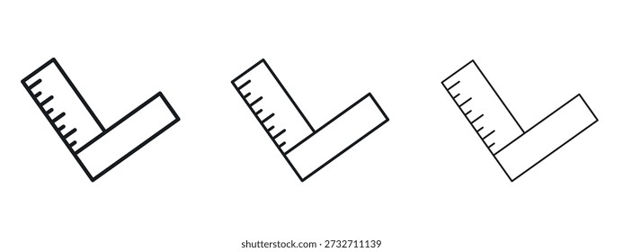 ícone de régua de carpinteiro vetor Logo Design Template. Gráficos de Traçado editáveis.