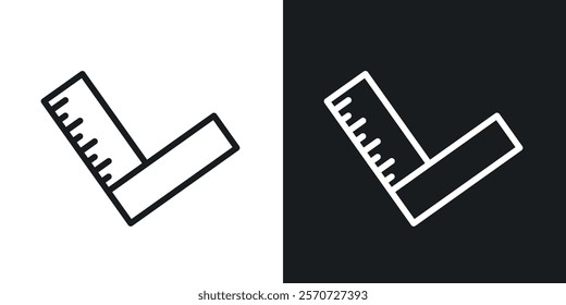 Carpenter ruler icons set vectors on white background.