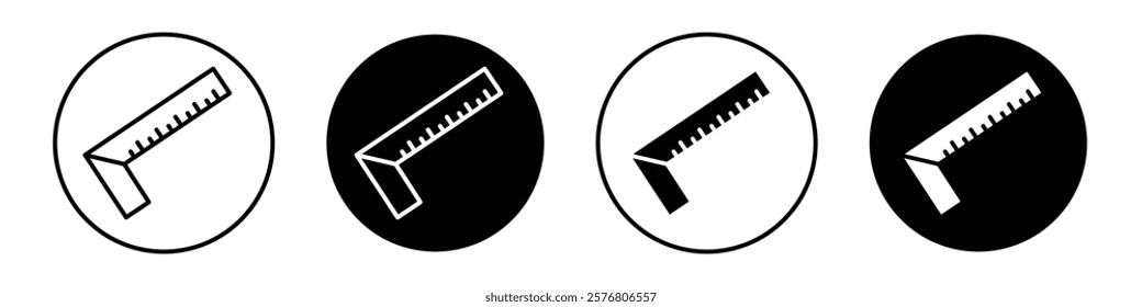 Carpenter ruler icons vector pack for web designs